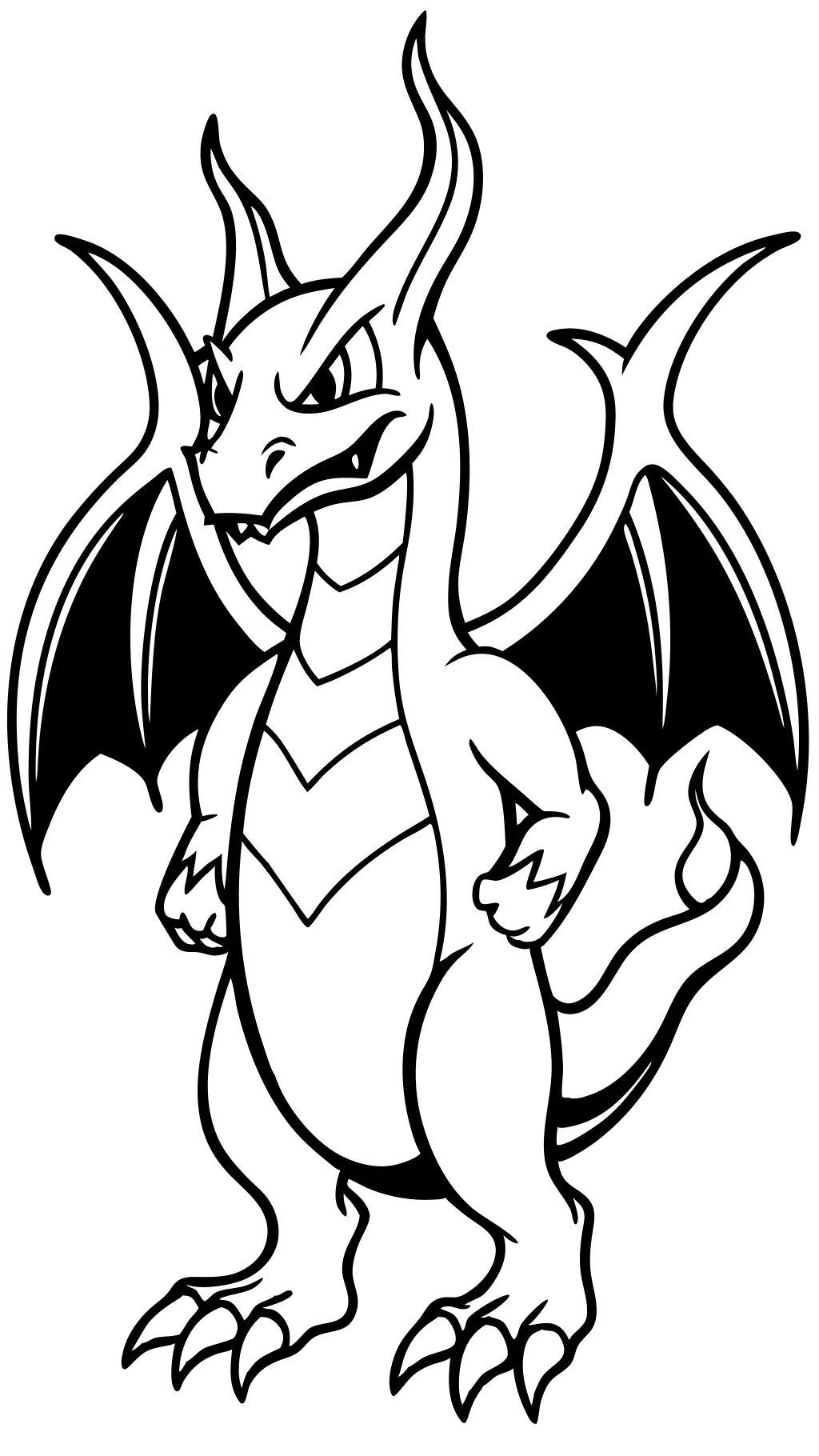 mega charizard coloring page